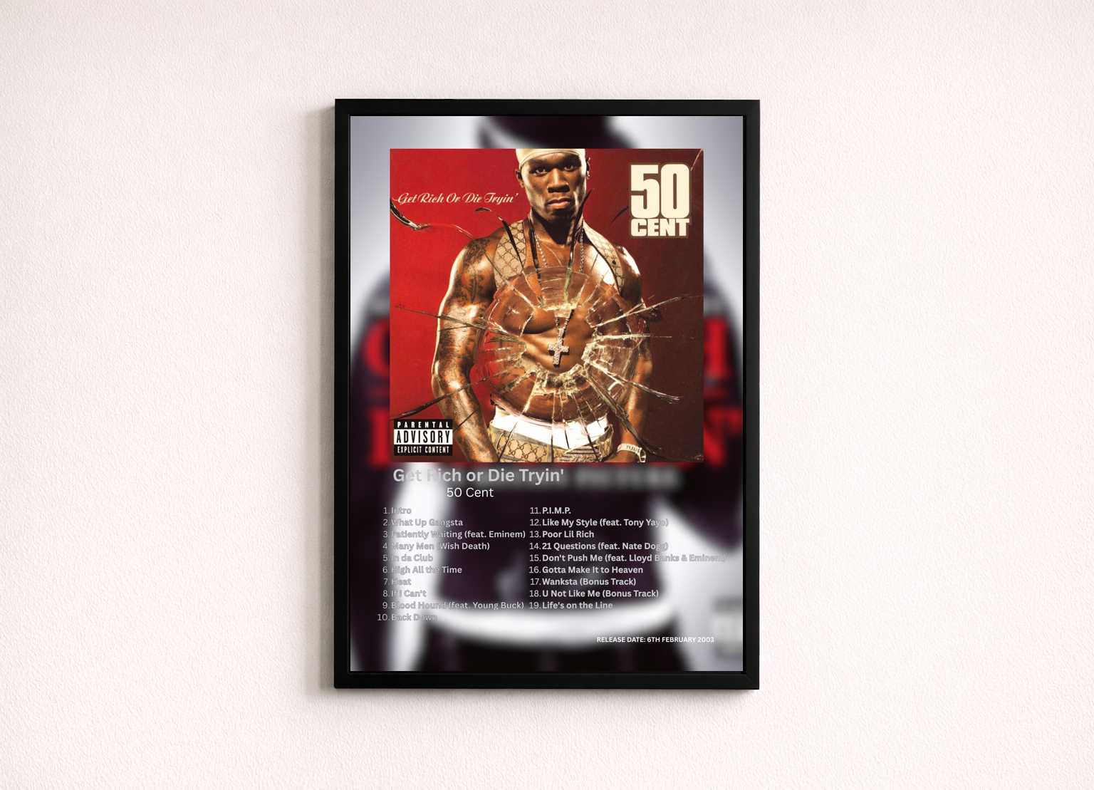 50 CENT - Get Rich Or Die Tryin Album Poster #3