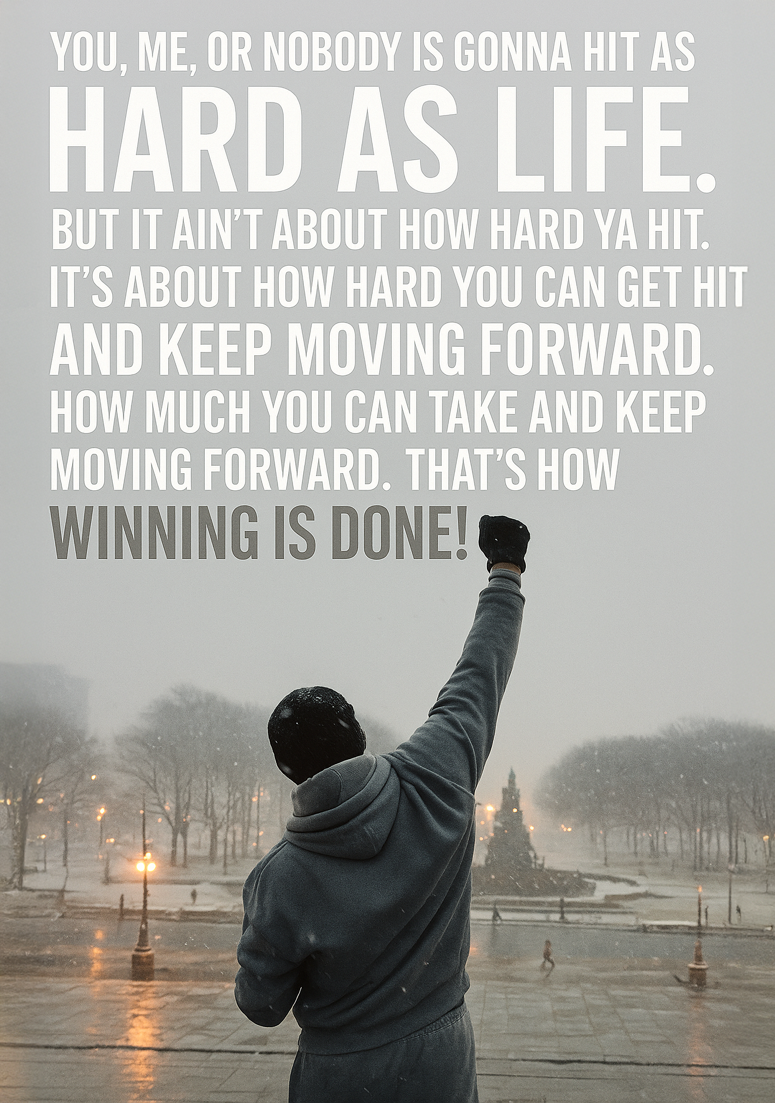 "Hard As Life" Quote Print