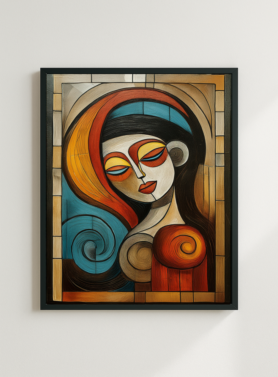 No. 26 Abstract – Bold Shapes & Monochrome Depth Art Print