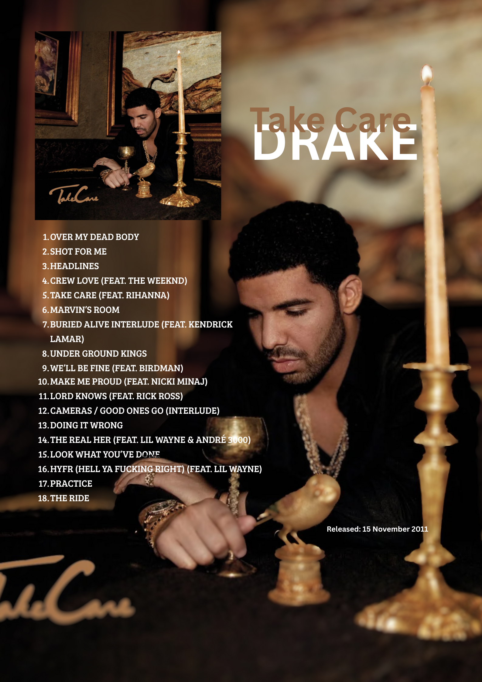 Drake - Take Care Album Poster #4
