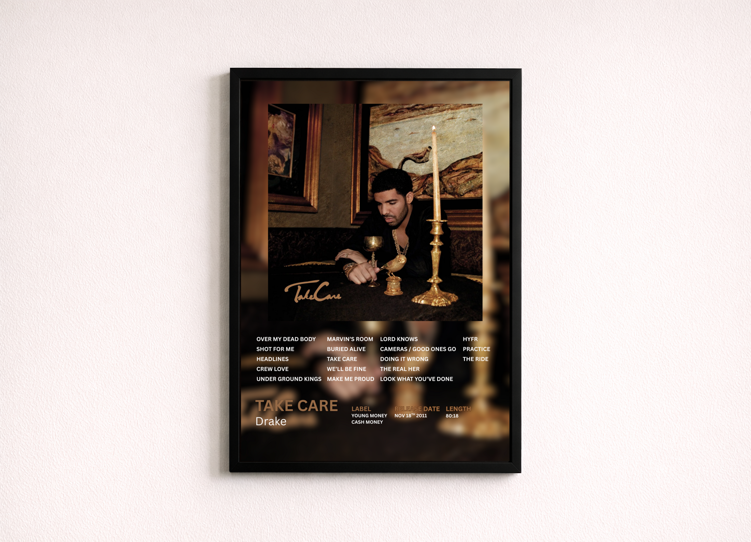 Drake - Take Care Album Poster