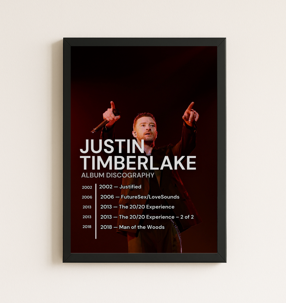 JUSTIN TIMBERLAKE - DISCOGRAPHY Poster