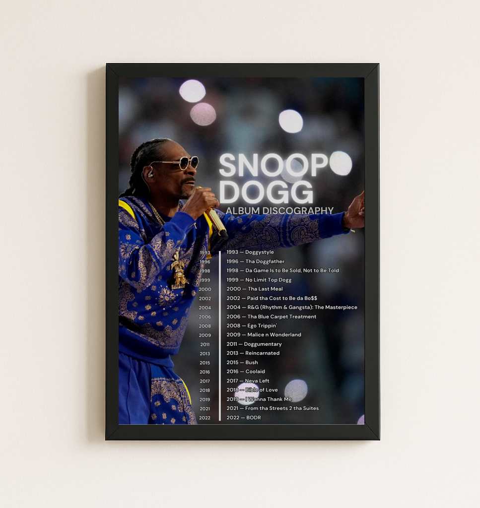 SNOOP DOGG - DISCOGRAPHY Poster
