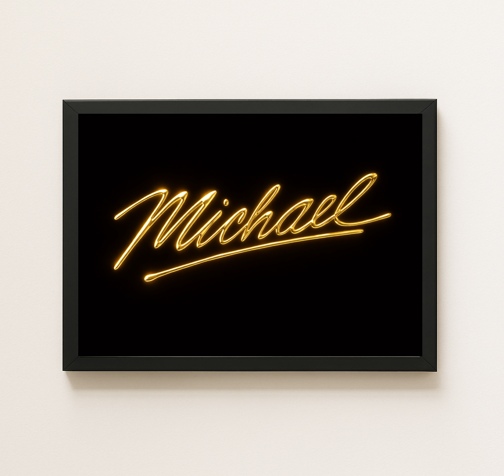 "MICHAEL" JACKSON NAME POSTER