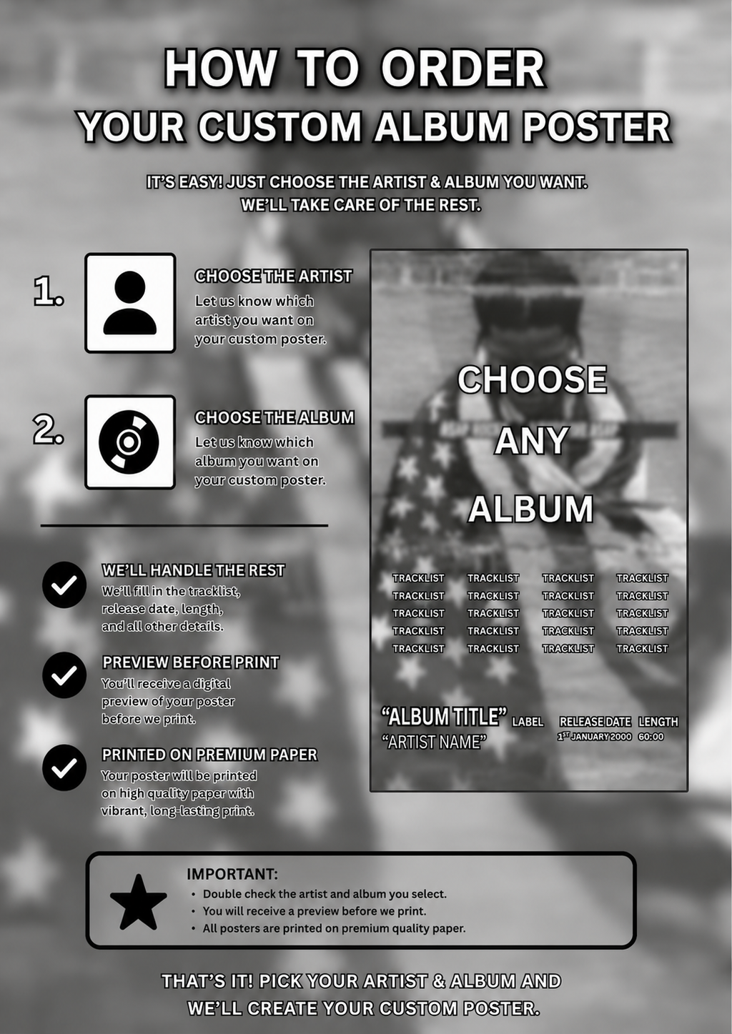 CUSTOM Album Poster